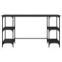 Schwarzer Schreibtisch aus Metall und Holz, 140 x 50 x 75 cm von , Schreibtische - Ref: Foro24-845326, Preis: 89,84 €, Rabatt: %