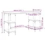 Schwarzer Schreibtisch aus Metall und Holz, 140 x 50 x 75 cm von , Schreibtische - Ref: Foro24-845326, Preis: 89,84 €, Rabatt: %