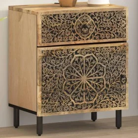 Mesita de noche madera maciza de mango 50x33x60 cm de , Mesitas de noche - Ref: Foro24-358220, Precio: 117,93 €, Descuento: %