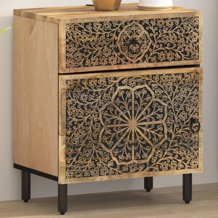 Mesita de noche madera maciza de mango 50x33x60 cm de , Mesitas de noche - Ref: Foro24-358220, Precio: 119,81 €, Descuento: %