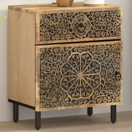 Mesita de noche madera maciza de mango 50x33x60 cm de , Mesitas de noche - Ref: Foro24-358220, Precio: 117,93 €, Descuento: %