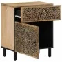 Mesita de noche madera maciza de mango 50x33x60 cm de , Mesitas de noche - Ref: Foro24-358220, Precio: 117,93 €, Descuento: %