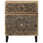 Mesita de noche madera maciza de mango 50x33x60 cm de , Mesitas de noche - Ref: Foro24-358220, Precio: 119,81 €, Descuento: %