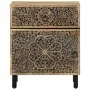 Mesita de noche madera maciza de mango 50x33x60 cm de , Mesitas de noche - Ref: Foro24-358220, Precio: 117,93 €, Descuento: %