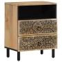Mesita de noche madera maciza de mango 50x33x60 cm de , Mesitas de noche - Ref: Foro24-358222, Precio: 128,21 €, Descuento: %
