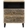Mesita de noche madera maciza de mango 50x33x60 cm de , Mesitas de noche - Ref: Foro24-358222, Precio: 128,21 €, Descuento: %