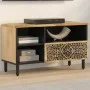 Mueble de TV madera maciza de mango 80x33x46 cm de , Muebles TV - Ref: Foro24-358229, Precio: 80,79 €, Descuento: %