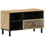 Mueble de TV madera maciza de mango 80x33x46 cm de , Muebles TV - Ref: Foro24-358229, Precio: 80,79 €, Descuento: %