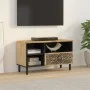 Mueble de TV madera maciza de mango 80x33x46 cm de , Muebles TV - Ref: Foro24-358229, Precio: 80,79 €, Descuento: %