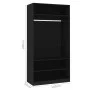 Armario de madera contrachapada negro 100x50x200 cm de vidaXL, Armarios roperos - Ref: Foro24-800226, Precio: 171,95 €, Descu...