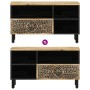 Mueble de TV madera maciza de mango 80x33x46 cm de , Muebles TV - Ref: Foro24-358229, Precio: 81,86 €, Descuento: %