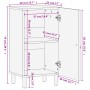 Armario auxiliar madera maciza de mango 40x33x75 cm de , Aparadores - Ref: Foro24-358236, Precio: 130,64 €, Descuento: %