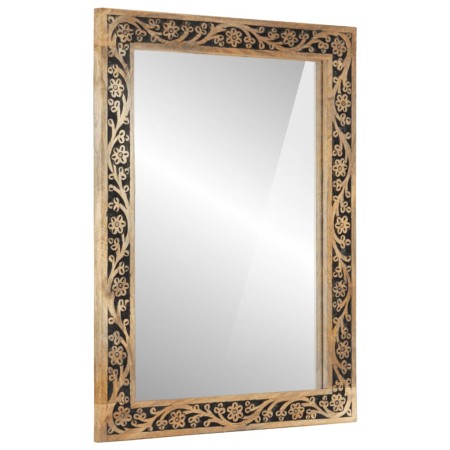 Espejo de baño madera maciza de acacia y vidrio 50x70x2,5 cm de , Espejos - Ref: Foro24-358243, Precio: 84,83 €, Descuento: %
