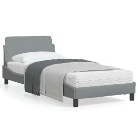 Estructura de cama con cabecero de tela gris claro 80x200 cm de , Camas y somieres - Ref: Foro24-373065, Precio: 111,74 €, De...