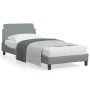 Estructura de cama con cabecero de tela gris claro 80x200 cm de , Camas y somieres - Ref: Foro24-373065, Precio: 111,74 €, De...