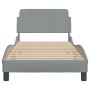 Estructura de cama con cabecero de tela gris claro 80x200 cm de , Camas y somieres - Ref: Foro24-373065, Precio: 111,74 €, De...