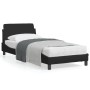 Estructura de cama con cabecero de tela negro 80x200 cm de , Camas y somieres - Ref: Foro24-373067, Precio: 101,77 €, Descuen...