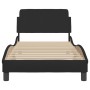 Estructura de cama con cabecero de tela negro 80x200 cm de , Camas y somieres - Ref: Foro24-373067, Precio: 101,77 €, Descuen...