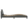 Estructura de cama con cabecero de tela gris oscuro 90x190 cm de , Camas y somieres - Ref: Foro24-373086, Precio: 111,72 €, D...
