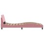 Estructura de cama con cabecero de terciopelo rosa 90x200 cm de , Camas y somieres - Ref: Foro24-373117, Precio: 112,22 €, De...