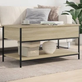 Engineering wood metal coffee table Sonoma oak 100x50x50cm by , Coffee table - Ref: Foro24-845347, Price: 55,61 €, Discount: %