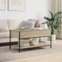 Mesa de centro madera ingeniería metal roble Sonoma 100x50x50cm de , Mesas de centro - Ref: Foro24-845347, Precio: 55,61 €, D...