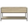 Engineering wood metal coffee table Sonoma oak 100x50x50cm by , Coffee table - Ref: Foro24-845347, Price: 55,61 €, Discount: %