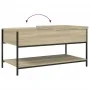 Engineering wood metal coffee table Sonoma oak 100x50x50cm by , Coffee table - Ref: Foro24-845347, Price: 55,61 €, Discount: %