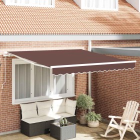 Toldo retráctil manual marrón 300x250 cm en Toldos | Comprar online en Foru.es