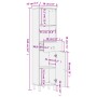 Mueble de baño madera maciza de mango 38x33x160 cm de , Tocadores de baño - Ref: Foro24-358234, Precio: 224,59 €, Descuento: %
