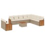 Set de sofás de jardín 11pzas con cojines ratán sintético beige de , Conjuntos de jardín - Ref: Foro24-3260203, Precio: 742,8...