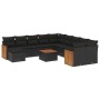 Set de sofás de jardín 12 piezas cojines ratán sintético negro de , Conjuntos de jardín - Ref: Foro24-3260655, Precio: 753,89...