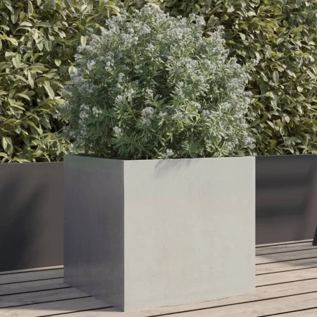 Jardinera de acero inoxidable plateado 42x40x39 cm de , Maceteros y jardineras - Ref: Foro24-841555, Precio: 51,35 €, Descuen...