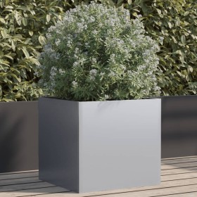 Jardinera de acero galvanizado plateado 49x47x46 cm de , Maceteros y jardineras - Ref: Foro24-841569, Precio: 48,78 €, Descue...