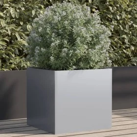 Pflanzgefäß aus silber verzinktem Stahl, 49 x 47 x 46 cm von , Töpfe und Pflanzgefäße - Ref: Foro24-841569, Preis: 47,95 €, R...