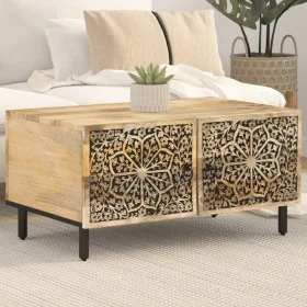 Mesa de centro de madera maciza de pino 80x50x40 cm de , Mesas de centro - Ref: Foro24-358217, Precio: 138,38 €, Descuento: %