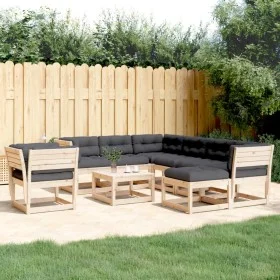 Muebles de jardín 8 pzas y cojines madera maciza pino de , Conjuntos de jardín - Ref: Foro24-3216945, Precio: 822,55 €, Descu...