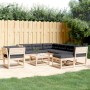 Muebles de jardín 8 pzas y cojines madera maciza pino de , Conjuntos de jardín - Ref: Foro24-3216945, Precio: 832,59 €, Descu...