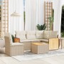 Juego de sofás jardín con cojines 6 pzas ratán sintético beige de , Conjuntos de jardín - Ref: Foro24-3260063, Precio: 418,54...
