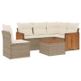 Juego de sofás jardín con cojines 6 pzas ratán sintético beige de , Conjuntos de jardín - Ref: Foro24-3260063, Precio: 418,54...