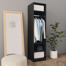 Armario de madera contrachapada negro 50x50x200 cm de vidaXL, Armarios roperos - Ref: Foro24-800235, Precio: 125,61 €, Descue...