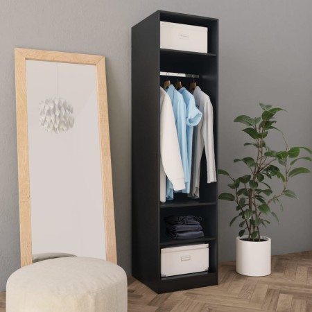 Armario de madera contrachapada negro 50x50x200 cm de vidaXL, Armarios roperos - Ref: Foro24-800235, Precio: 125,61 €, Descue...