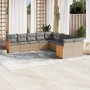 Juego de sofás jardín con cojines beige 10 pzas ratán sintético de , Conjuntos de jardín - Ref: Foro24-3260435, Precio: 616,5...