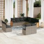 Set de sofás de jardín 11 pzas y cojines ratán sintético gris de , Conjuntos de jardín - Ref: Foro24-3260170, Precio: 637,61 ...