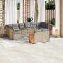 Set de sofás de jardín 12 pzas y cojines ratán sintético marrón de , Conjuntos de jardín - Ref: Foro24-3260526, Precio: 786,0...