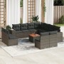 Set de sofás de jardín 12 pzas con cojines ratán sintético gris de , Conjuntos de jardín - Ref: Foro24-3257838, Precio: 730,6...