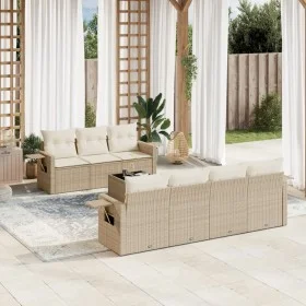 Juego de sofás de jardín con cojines beige 8 pzas ratán PE de , Conjuntos de jardín - Ref: Foro24-3252265, Precio: 627,42 €, ...
