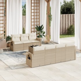 Juego de sofás de jardín con cojines beige 8 pzas ratán PE de , Conjuntos de jardín - Ref: Foro24-3252265, Precio: 581,61 €, ...
