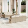 Juego de sofás de jardín con cojines beige 8 pzas ratán PE de , Conjuntos de jardín - Ref: Foro24-3252265, Precio: 581,61 €, ...