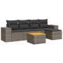 Set de muebles de jardín 6 pzas y cojines ratán sintético gris de , Conjuntos de jardín - Ref: Foro24-3257754, Precio: 362,48...